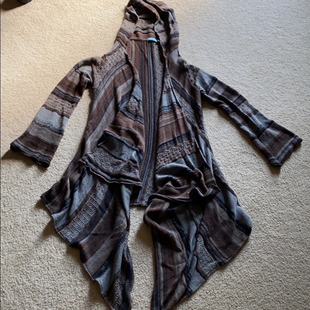 Goddis brand flowy wrap sweater